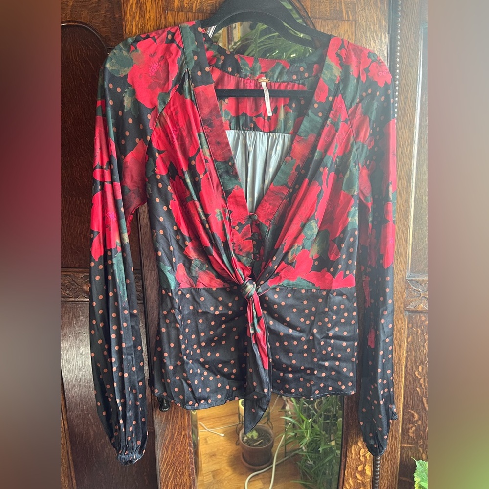 Free people holiday blouse xs